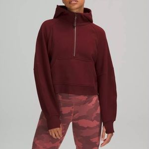 Red Merlot Lululemon Scuba Half-Zip M/L